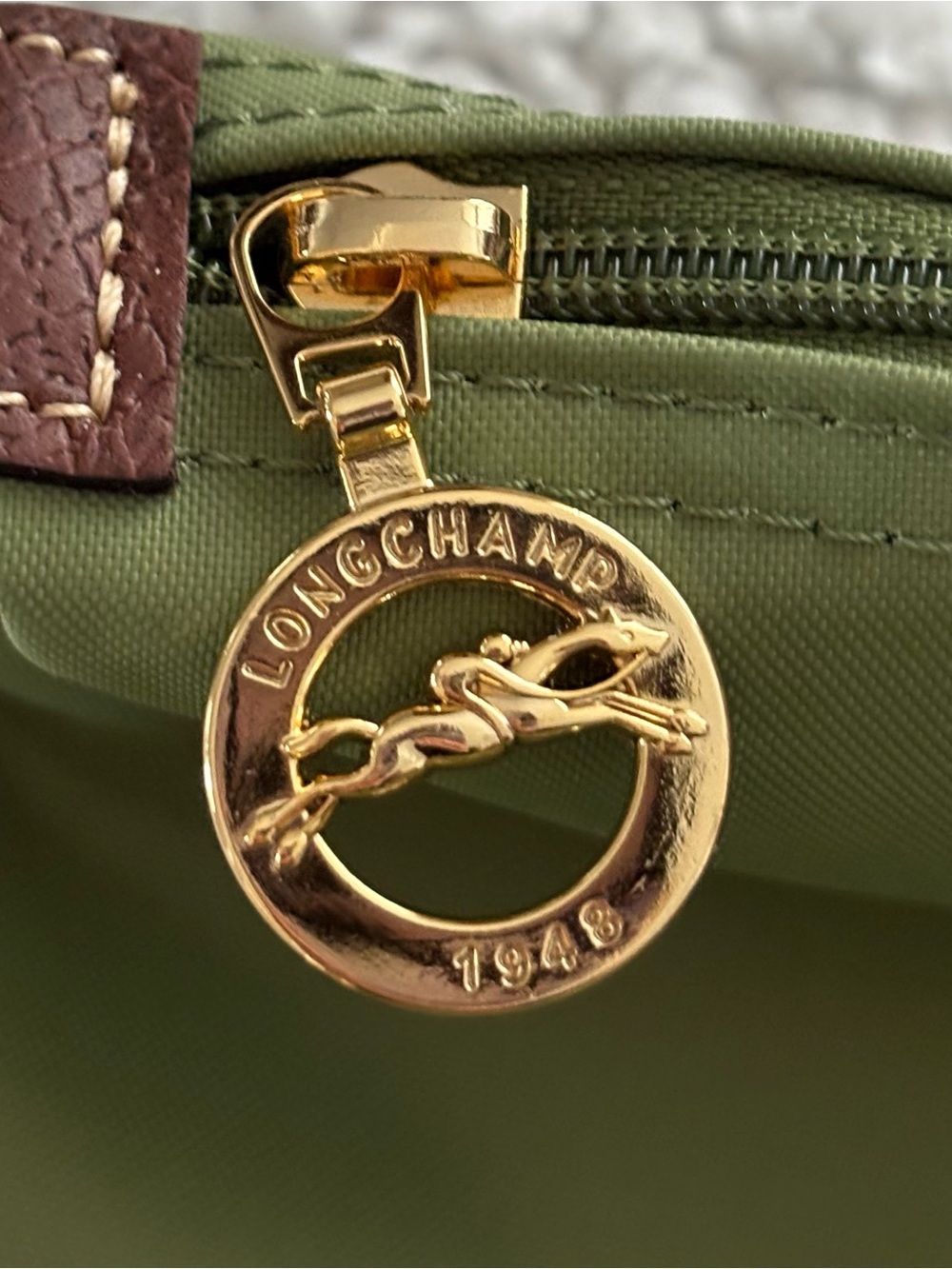 LONGCHAMP Tote Le Pliage Green. Large. See Photos For Detail. NWOT - Picture 8 of 15